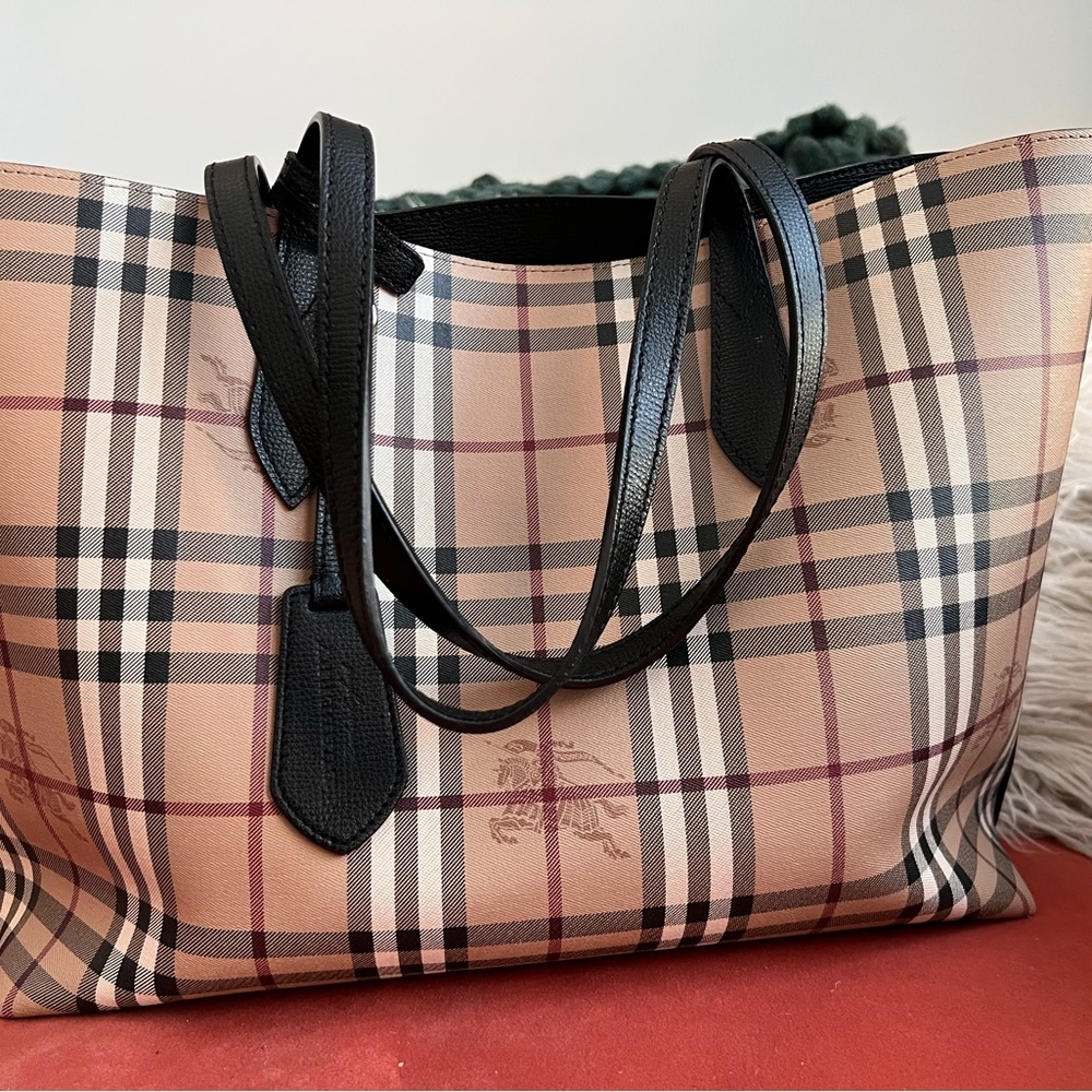 Burberry Coated Canvas Reversible Tote